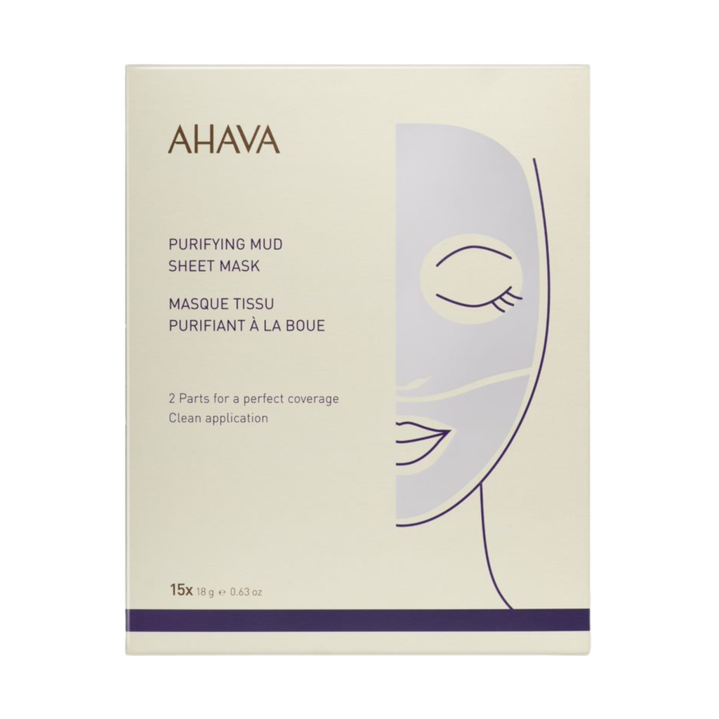 AHAVA PURIFYING MUD SHEET MASK, 1 PCS