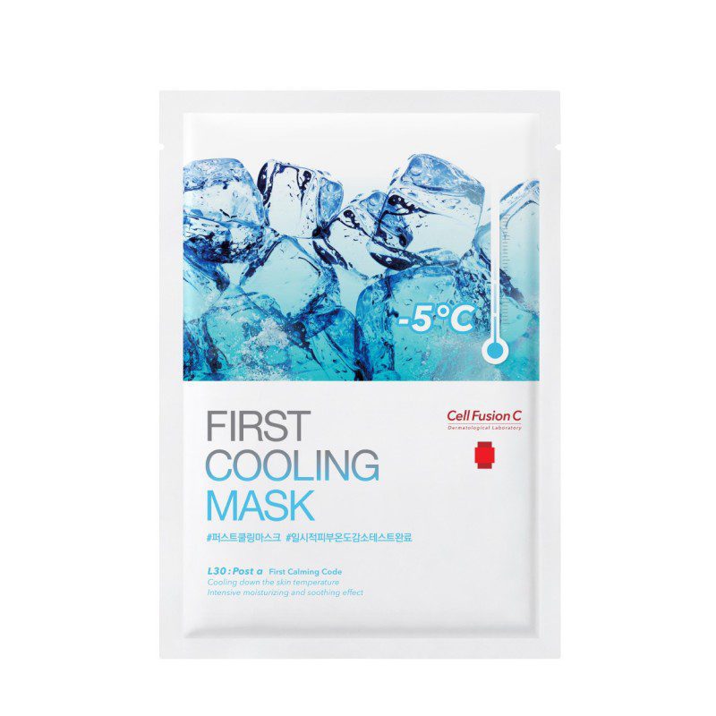 Cell Fusion C First Cooling Mask – vėsinanti ir drėkinanti lakštinė veido kaukė, 5 × 27 g