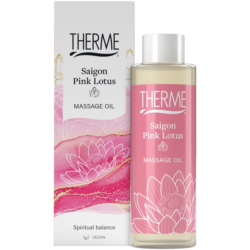[68510] THERME SAIGON PINK LOTUS MASSAGE OIL, 125 ML